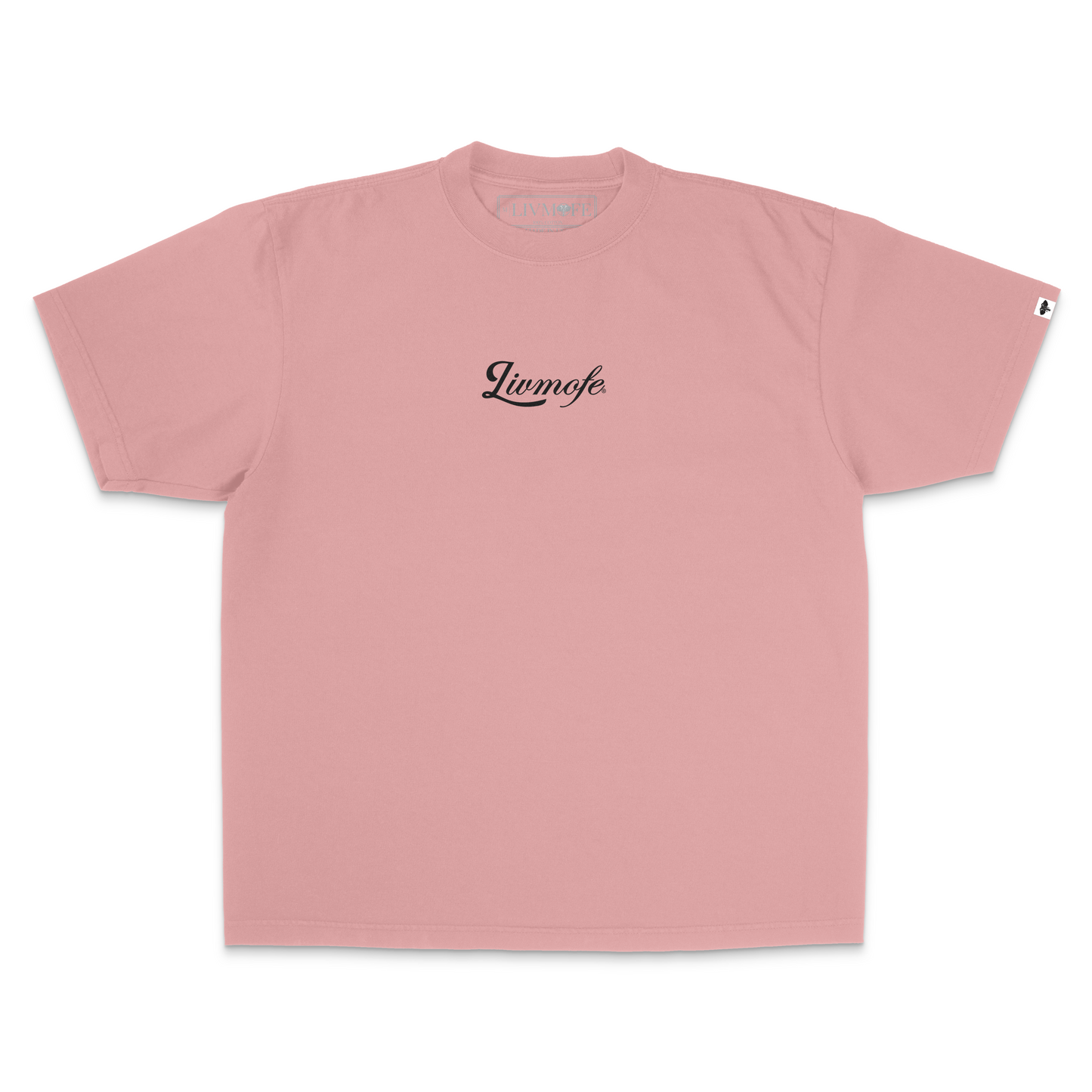 SALMON GRAPHIC OVERSIZED CROPEED TEE