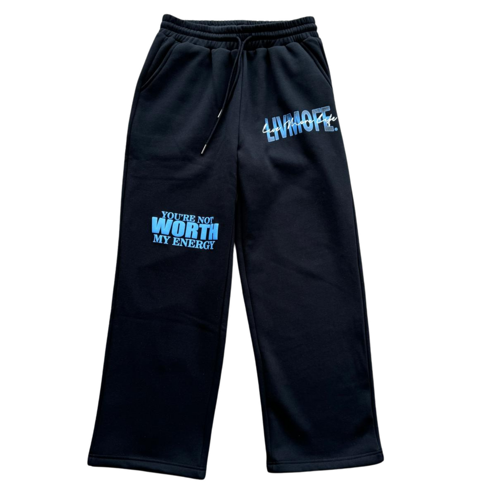 OPEN BOTTON SWEATPANTS BLUE AND BLACK