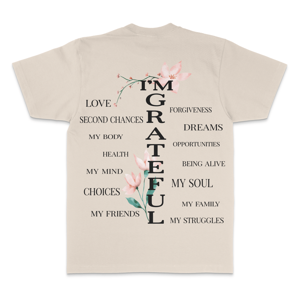 LIVMOFE GRATEFUL TEE(NATURAL)