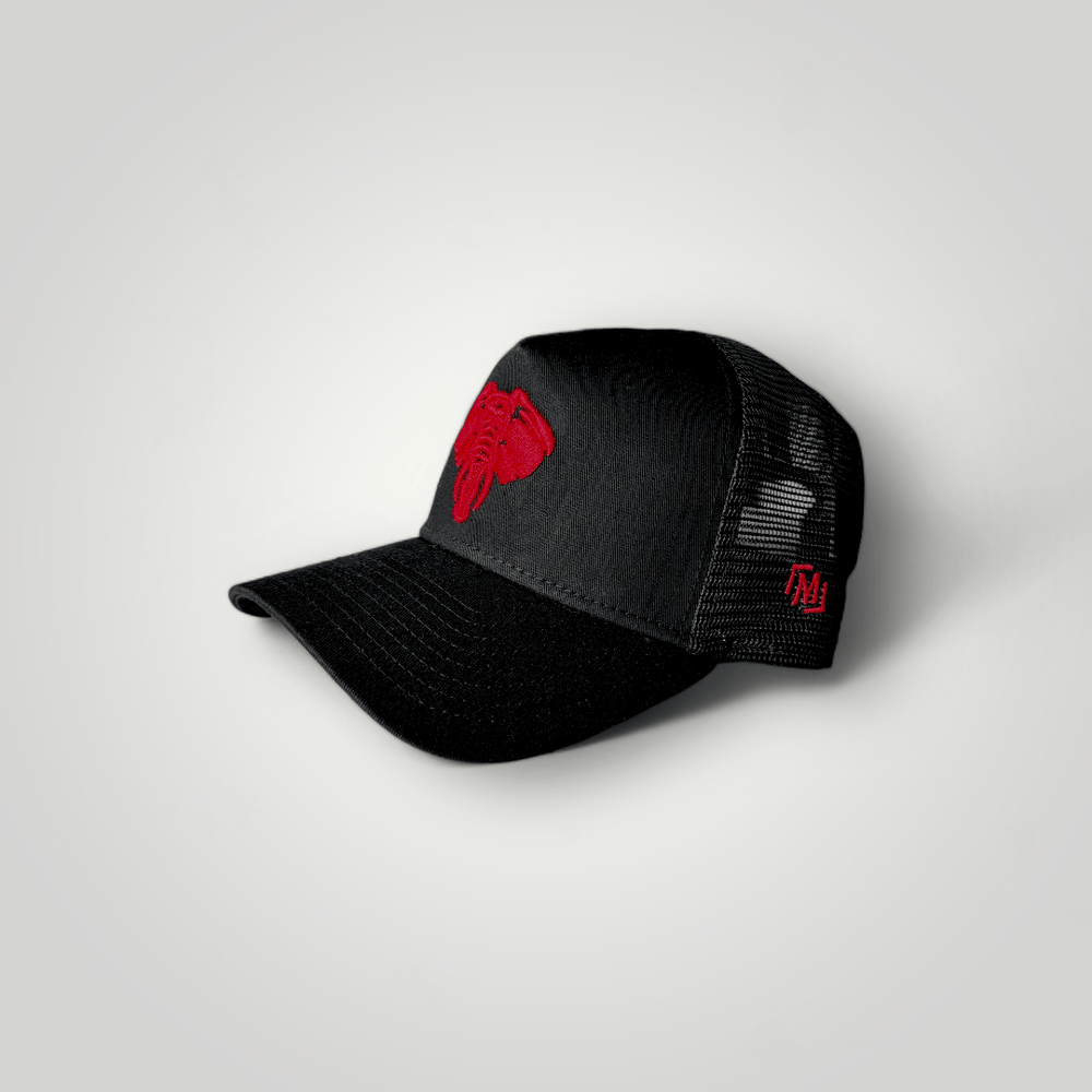 LIVMOFE™ hats LIVMOFE LOGO TRUCKER HAT(BLACK/RED)