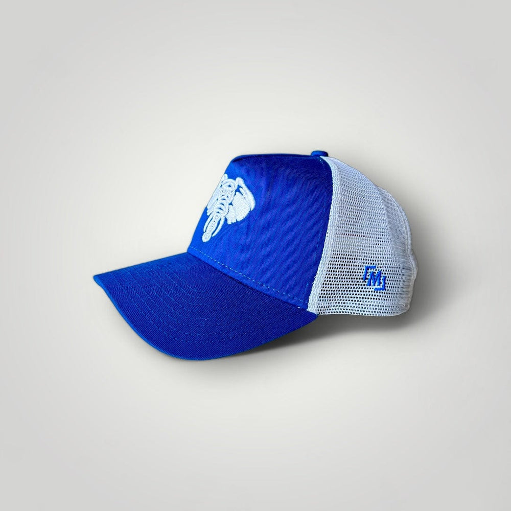 LIVMOFE™ LIVMOFE LOGO TRUCKER HAT(BLUE/WHITE)