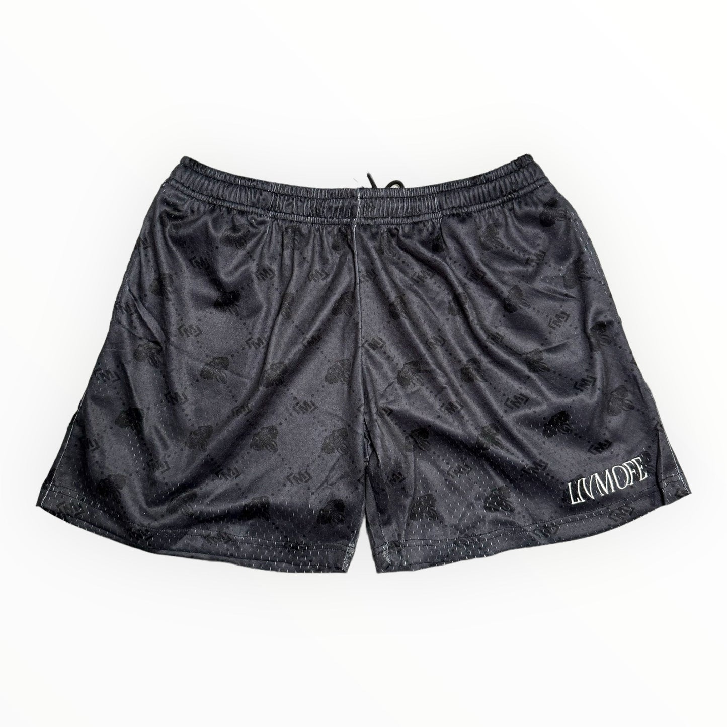 LIVMOFE™ shorts MESH SHORTS(BLACK/BLACK)