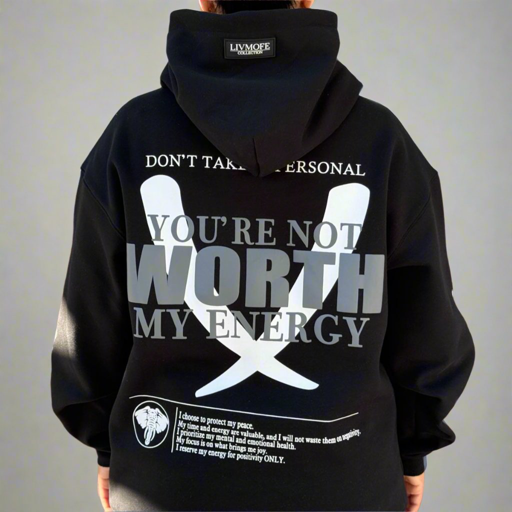 LIVMOFE™ 'The Tusks' Hoodie - Black/ Gray