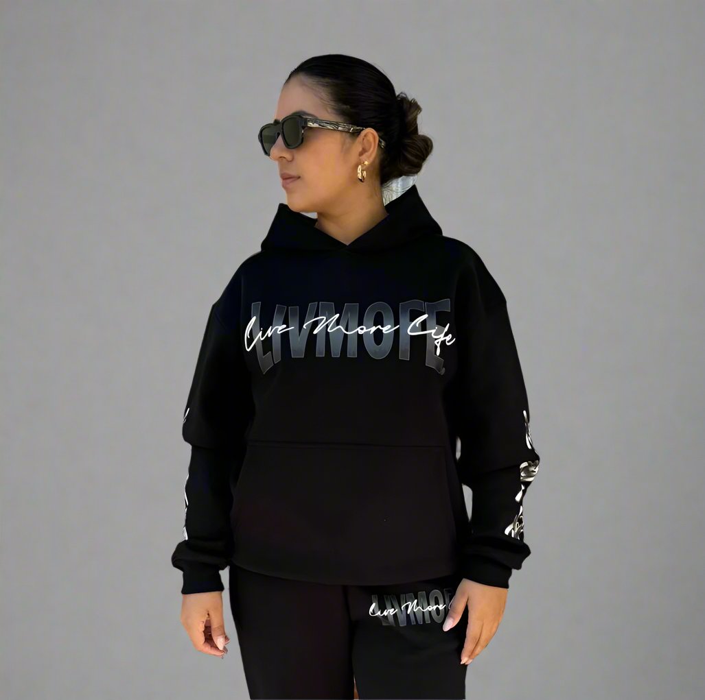 LIVMOFE™ 'The Tusks' Hoodie - Black/ Gray