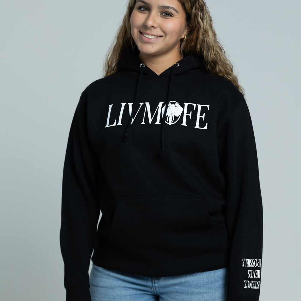 
                      
                        LIVMOFE UNSTOPPABLE HOODIE(BLACK/WHITE)
                      
                    