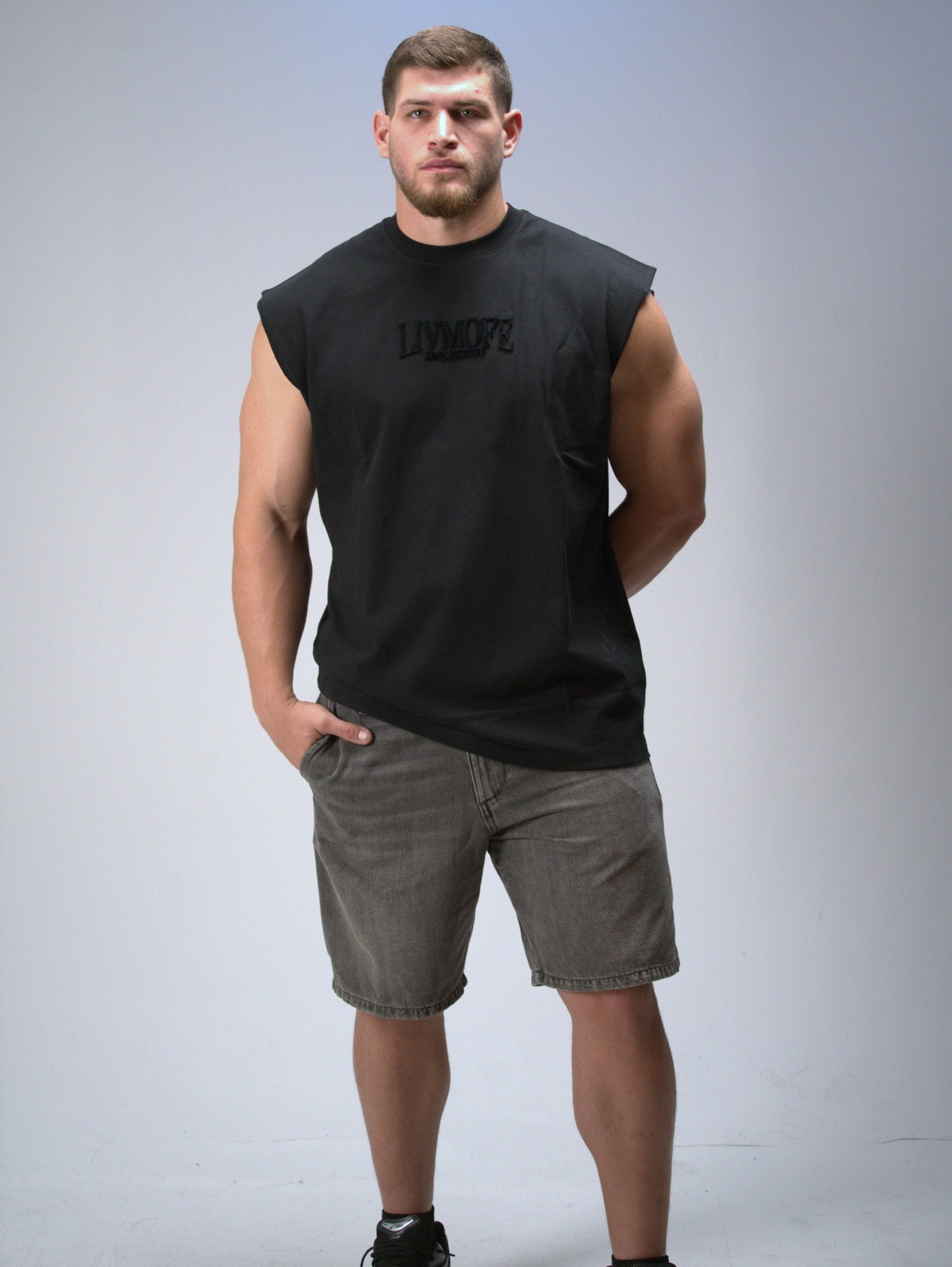 LIVMOFE™ 'Vision & Dreams' Cut Off Tee - Black